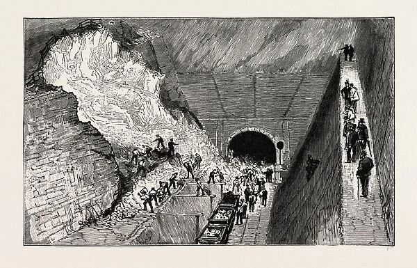 Landslip on the Railway Near Boulogne-Sur-Mer France, 1888 Engraving