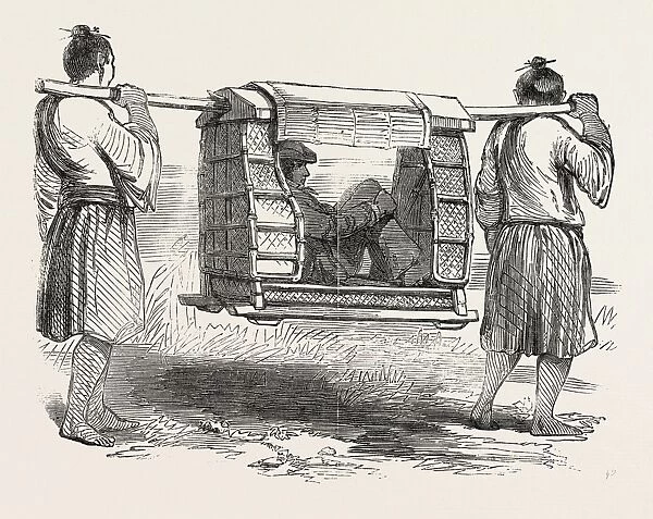 Mode of Travelling in Loo Choo, Chinese Seas, Loo-Choo Islands, Ryukyu Islands, 1851