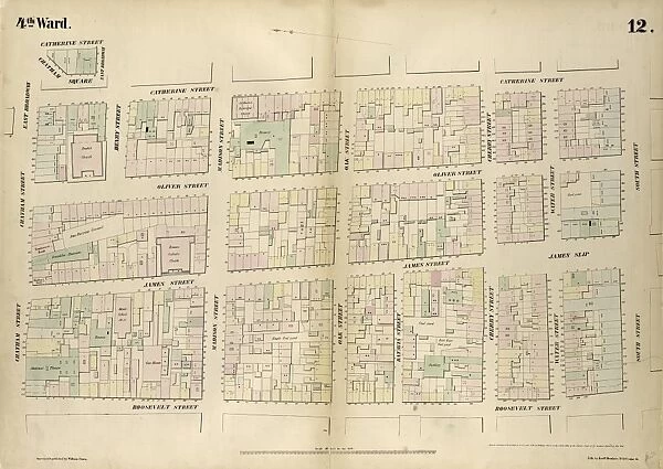 Plate 12: Map bounded by Chatham Street, East Broadway, Chatham Square, Catherine Street