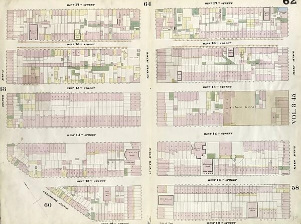 Plate 62: Map bounded by West 17th Street, Sixth Avenue, 12th Street, Greenwich Avenue