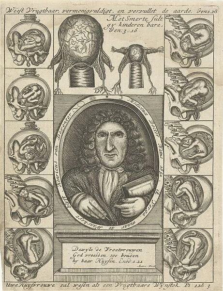 Portrait Hendrik van Deventer anatomical drawings