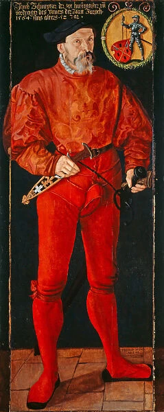 Portrait Jacob Schwytzer 1564 oil linden wood