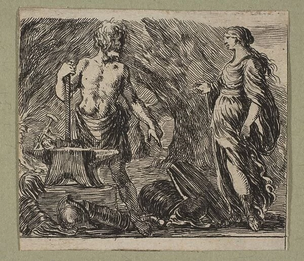 Vulcan et Thetis 1644 Etching state Prints Etched by Stefano della Bella