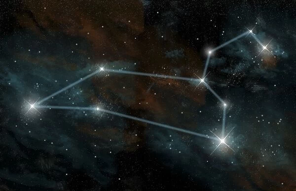 Artists depiction of the constellation Leo the Lion