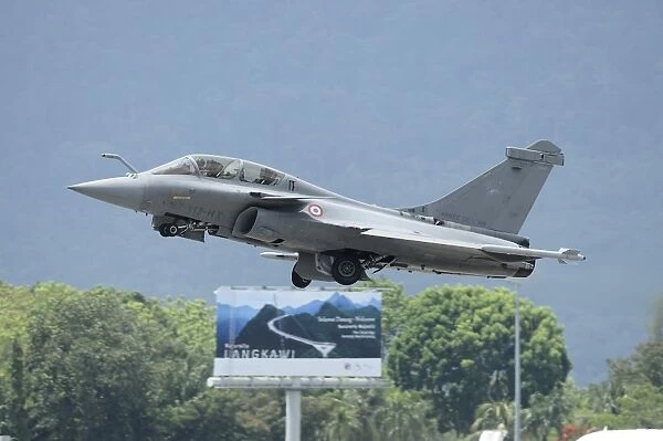 A Dassault Rafale of the French Air Force taking off
