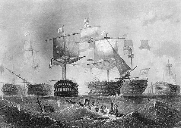 The Battle of Trafalgar, 21 October 1805 (c1857). Artist: Albert Henry Payne