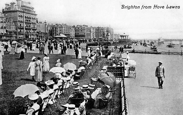 Brighton from Hove Lawns, Sussex, early 20th century. Artist: V&S Photo