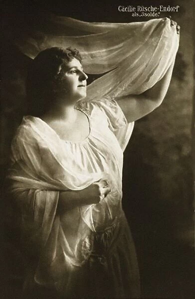 Cacilie Rusche-Endorf (1873-1939) as Isolde in opera Tristan and Isolde by Richard Wagner, 1910