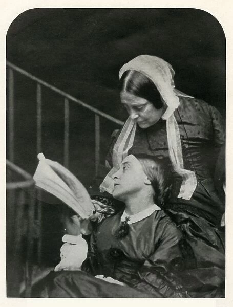 Christina Rossetti and her mother Frances Rossetti, 1863, (1948). Creator: Lewis Carroll