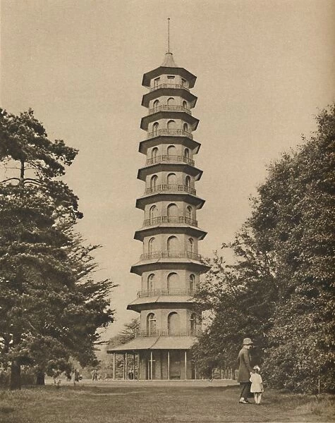 Eighteenth Century Version of a Pagoda in Kew Gardens, c1935. Creator: Unknown
