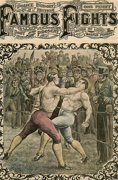 Fight between Dick Curtis and Jack Perkins, 1828 (late 19th or early 20th century. Artist: Pugnis