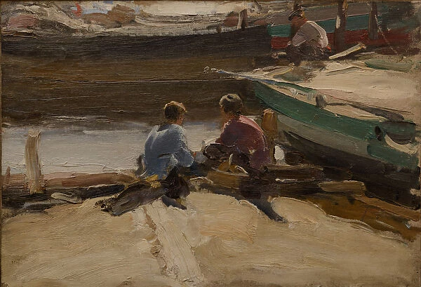 Fishermen. Found in the Collection of State A. Radishchev Art Museum, Saratov