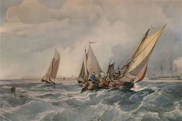 The Fishing Smack, 1835. Artist: George Chambers