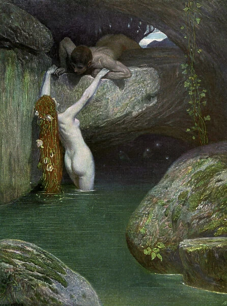 In the Grotto, 1902-1903. Artist: Roessler