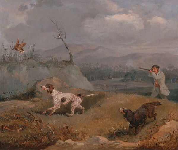 Grouse Shooting, ca. 1825. Creator: Henry Thomas Alken