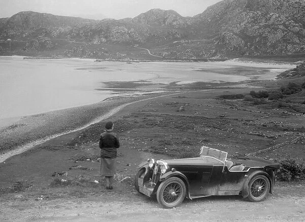 Kitty Brunell and her MG Magna at the RSAC Scottish Rally, 1932. Artist: Bill Brunell