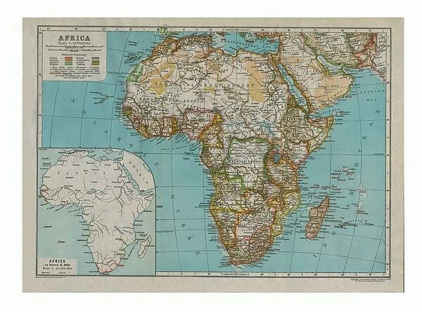 Map of Africa, c1910. Artist: Gull Engraving Company