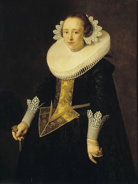 Portrait of a 22-year-old woman, 1628. Creator: Pickenoy, Nicolaes Eliasz. (1588-1650  /  56)