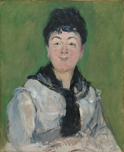 Portrait of a Woman with a Black Fichu, c. 1878. Creator: Edouard Manet