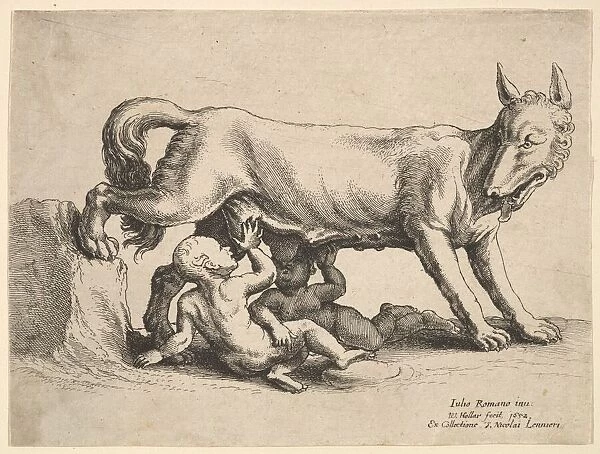 Romulus and Remus, 1652. Creator: Wenceslaus Hollar