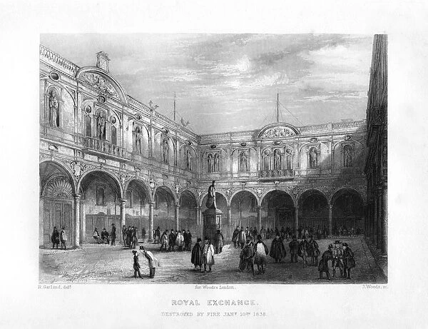 The Royal Exchange, London, 19th century. Artist: J Woods