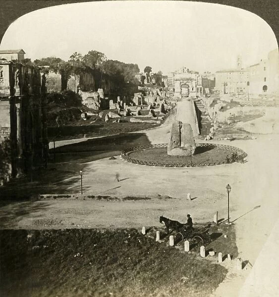 Via Sacra, road of triumphal pageants, W. from Colosseum, Rome, c1909. Creator: Unknown