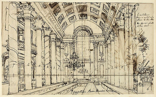 Study for Egyptian Hall Mansion House, from Microcosm of London, c. 1809