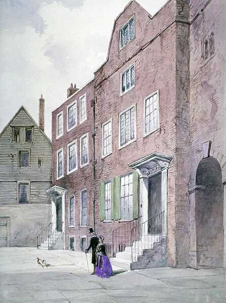 View of the Vicar Generals Office, Bell Yard, Knightrider Street, City of London, 1841