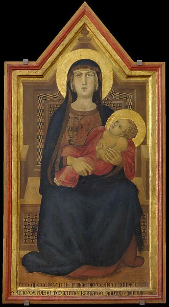 The Virgin and Child enthroned, 1319. Creator: Lorenzetti, Ambrogio (ca 1290-ca 1348)