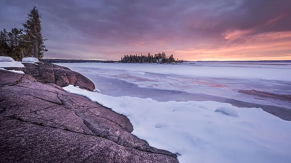 Ice And Snow On Lake Superior; Thunder Bay, Ontario, Canada