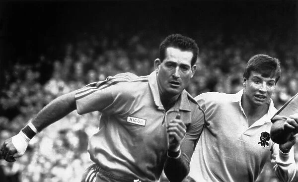 Australian Rugby player David Campese and Rob Andrews. 20th July 1991