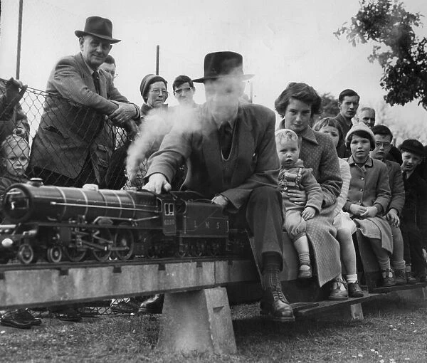 Children on the Model Steam Railway Canford Park, Bristol 1957