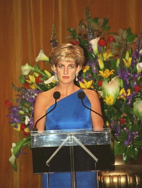 Diana, Princess of Wales makes a speech at the Victor Chang Cardiac Research Institute