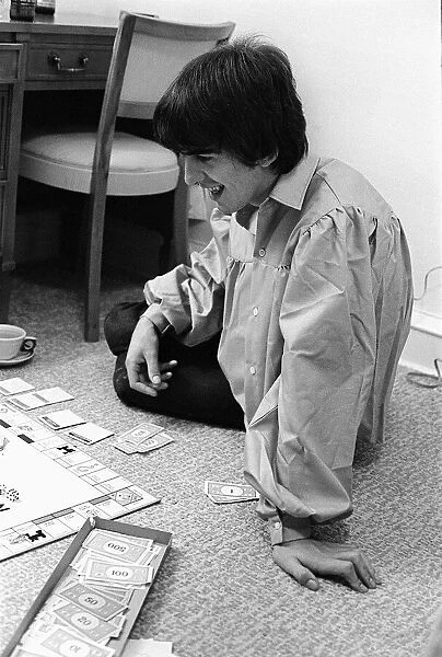 George plays Monopoly (with singer-songwriter Jackie de Shannon