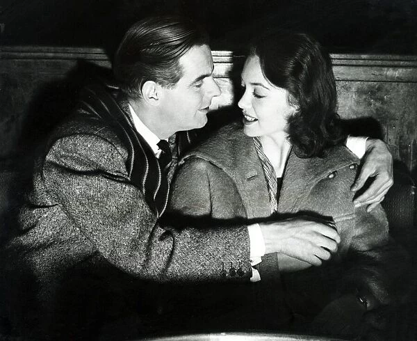 Ian Carmichael and Janette Scott seen here cuddling on the back row of the cinema