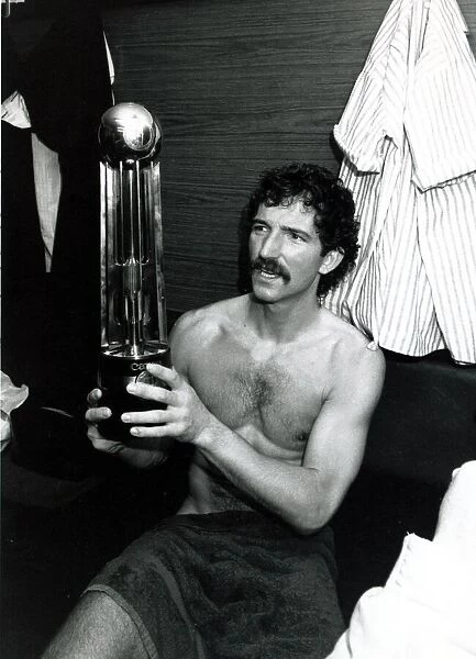 Liverpool captain Graeme Souness back in the dressing room after his sides 1 - 1 draw