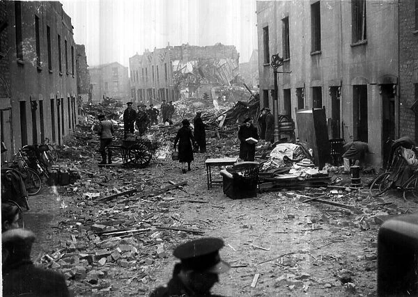 Stafford Street, Bedminster during the blitz. Blitz Between 24 November 1940