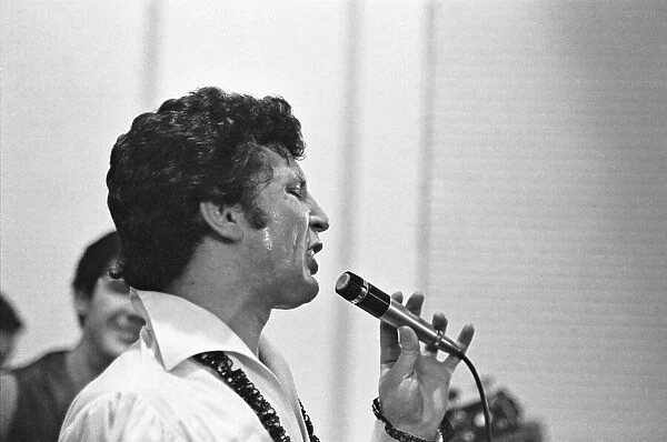 Tom Jones, performing at the Atlantic Ballroom in Woking, 28th February 1965