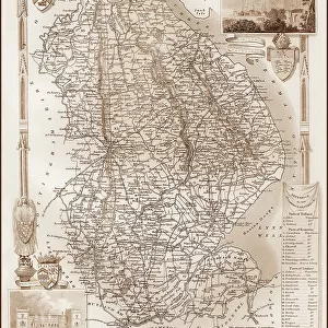 1840s Victorian Map of Lincolnshire