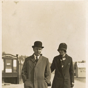 1930s couple on their honeymoon at Felixstowe