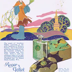 Advert for Le Jade perfume from Roger and Gallet, Paris
