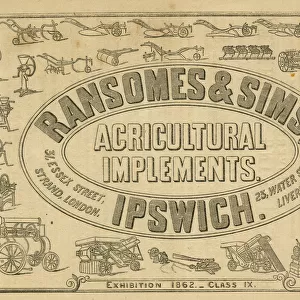 Advert, Ransomes and Sims, Agricultural Implements