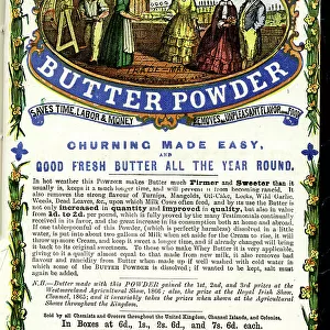 Advert, Tomlinson & Co's Butter Powder