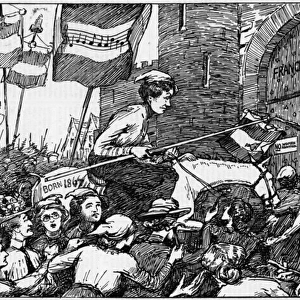 Anti-Suffrage Cartoon 1912 Demonstration