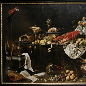 Banquet Still Life, 1644, by Adriaen van Utrecht (1599-1651 /