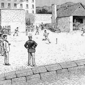 British Officers Playing Rounders in Suda Dockard