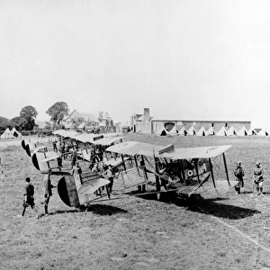 British planes about to set off on patrol, WW1