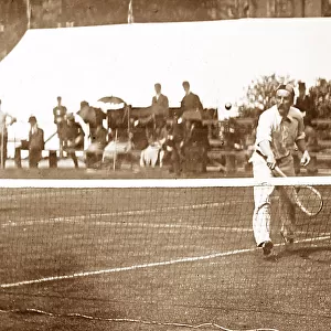 Brown playing lawn tennis, Victorian period