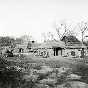 c. 1880s Japan - Aino or Ainu village Hokkaido