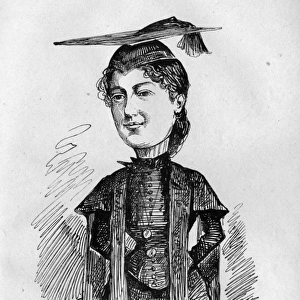 Caricature of Madge Kendal, English actress and manager